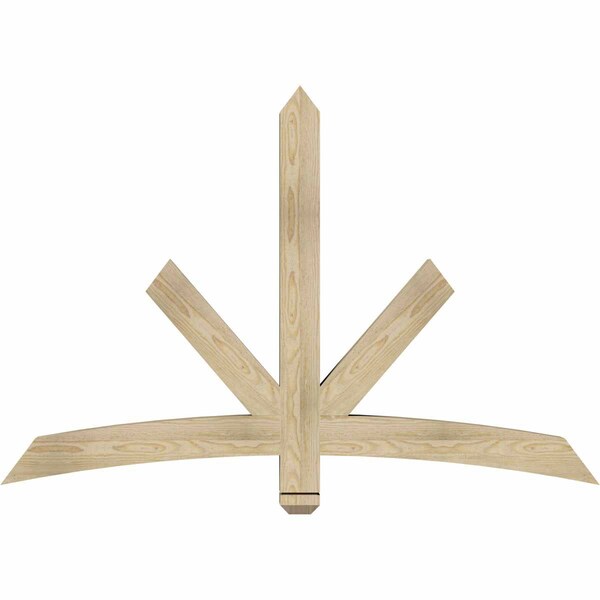 Ekena Millwork Alberta Rough Sawn Timber Gable Bracket, Douglas Fir, 60"W x 40"H x 4"D x 4"F, 16/12 Pitch GBW060X40X0404ALB00RDF - main